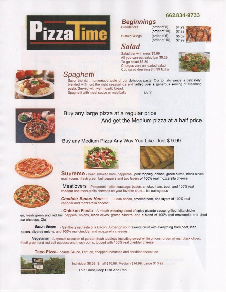 Pizza Time Menu image 1