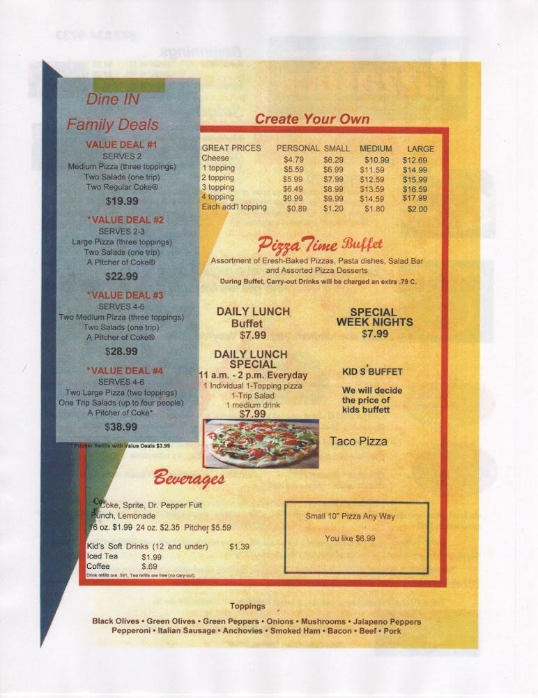 Pizza Time Menu image 2